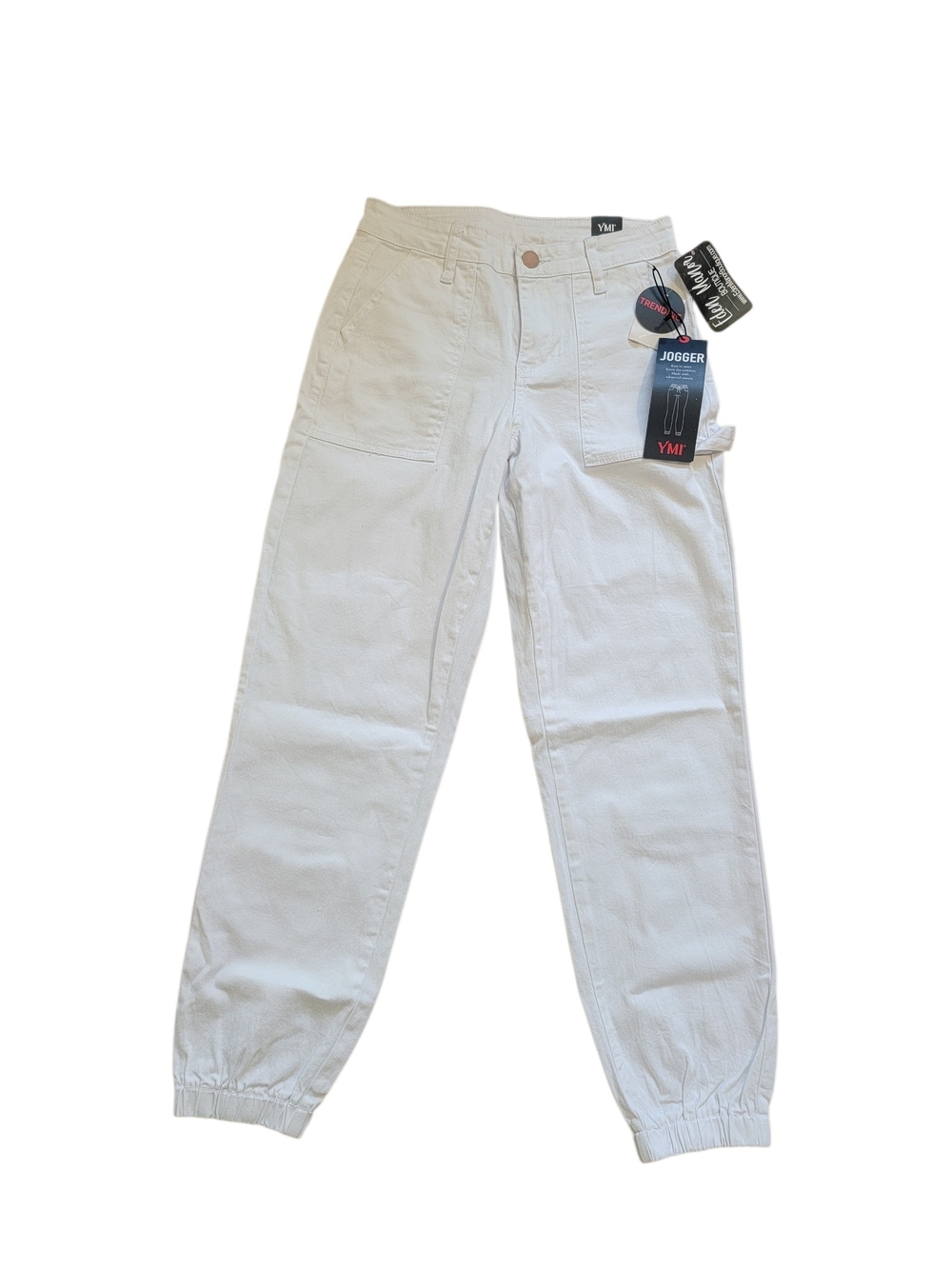 YMI White Jogger Pants. Cargo Style. Size 3 Beach Summer